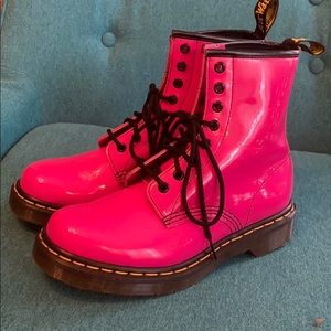 Dr Martens hot pink boots